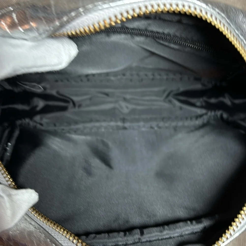 Victoria's Secret Fashion Show Silver Snakeskin Crossbody NWOT